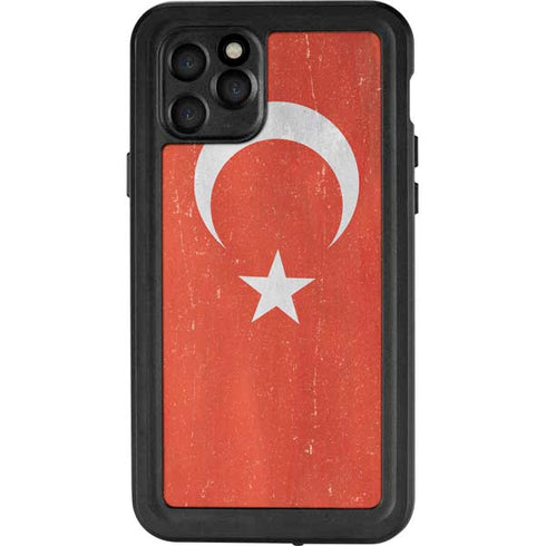 Turkish Flag Distressed iPhone 11 Pro Waterproof Case